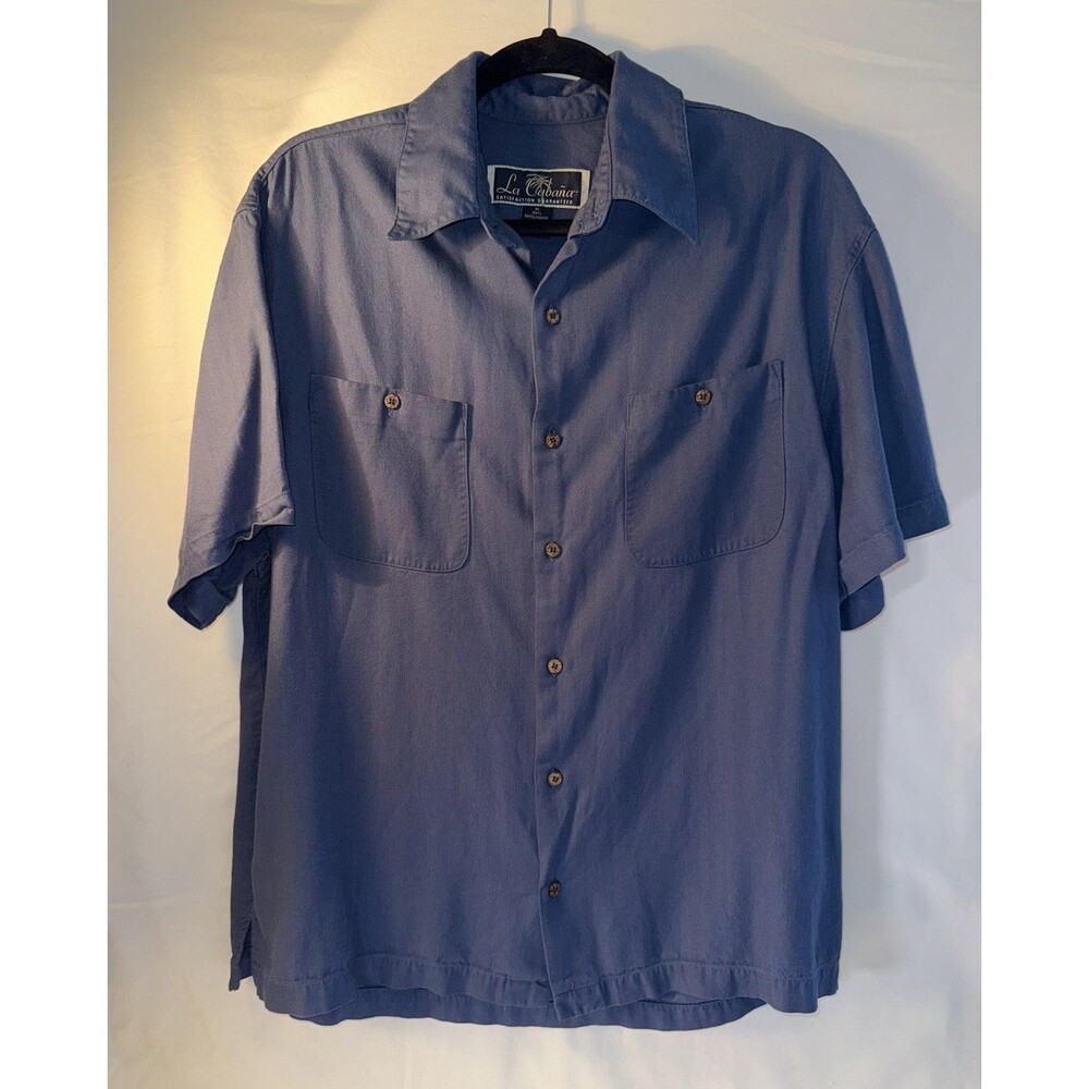 La Cabana Men’s Hawaiian Shirt, Blue, Size Medium, RN104521